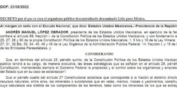 Decreto Litio